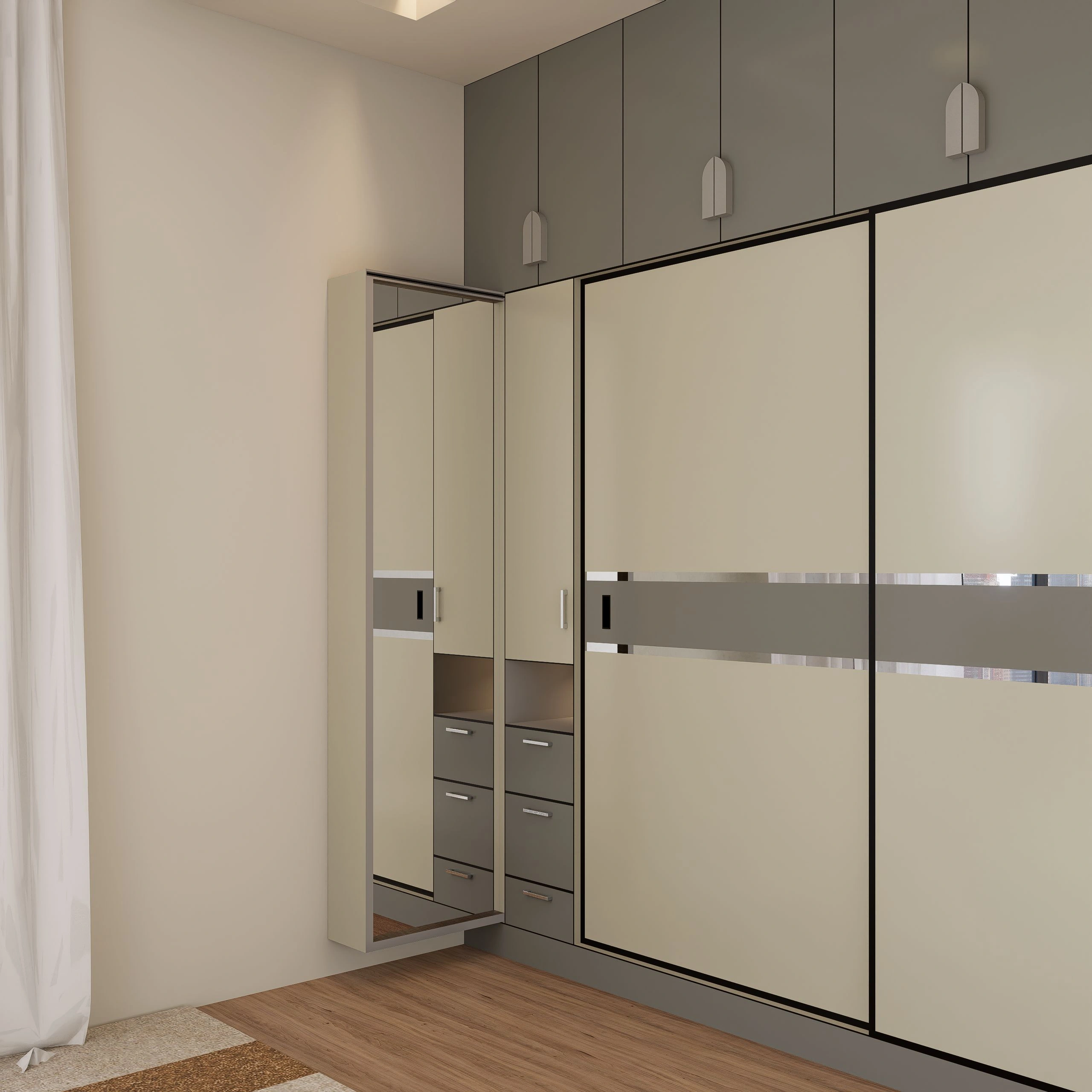 Bespoke sliding-door wardrobe project, project 4