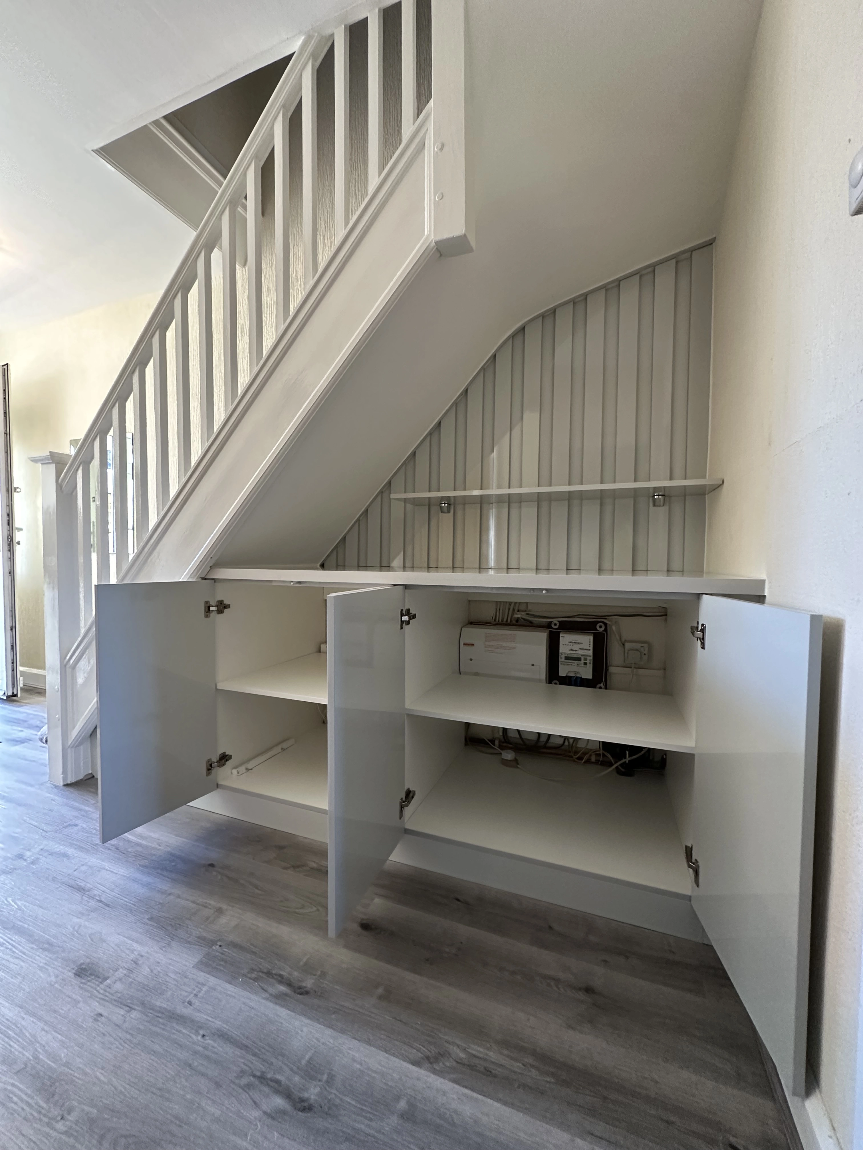 Bespoke under-stairs storage project, project 1