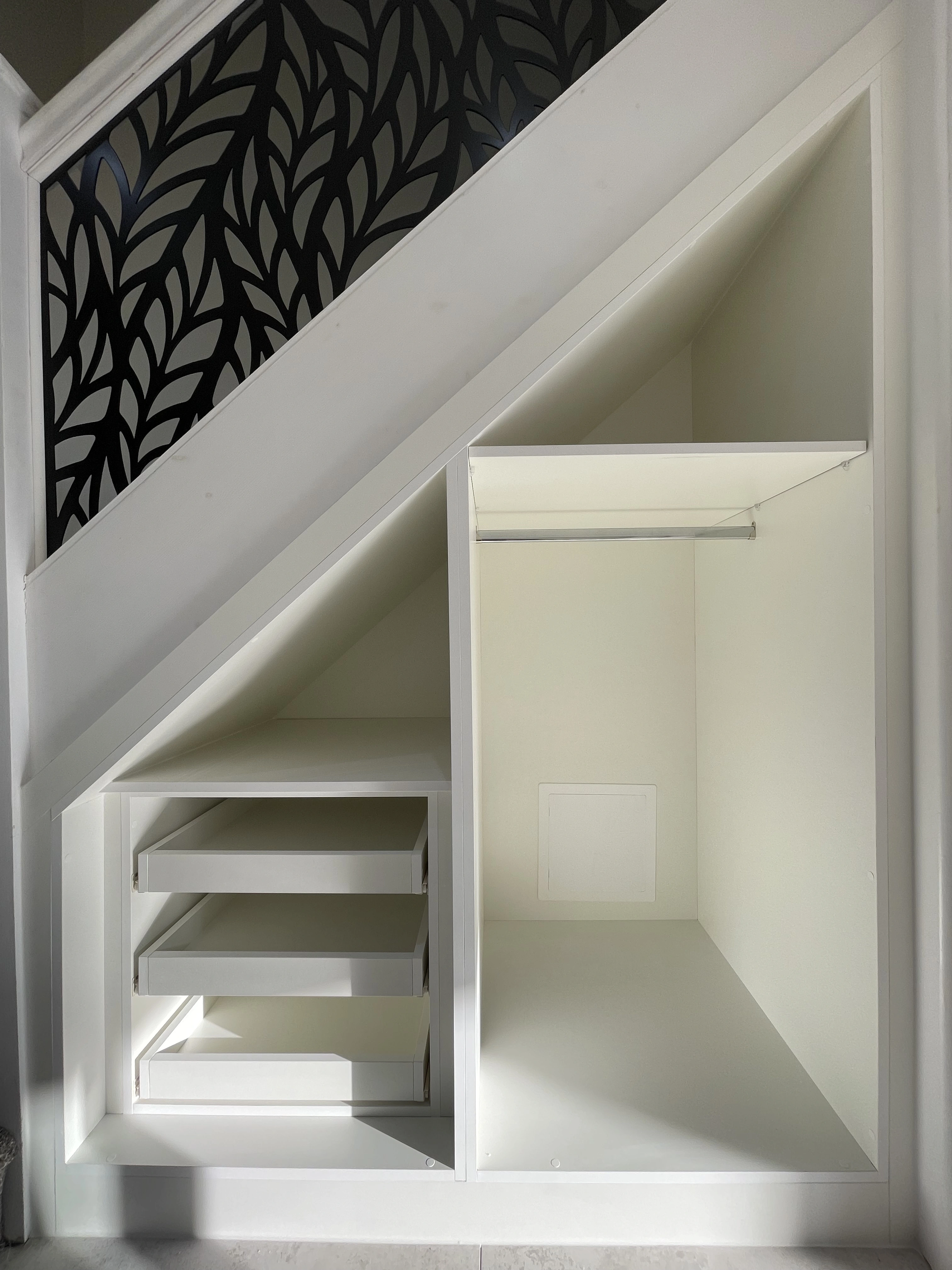Bespoke under-stairs storage project, project 5